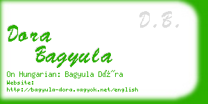 dora bagyula business card